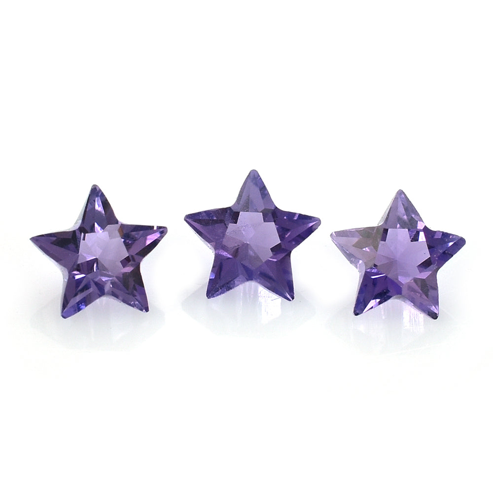 BRAZIL AMETHYST CUT STAR (DARK) 6MM (THICKNESS :-3.90-4.30MM) 0.63 Cts.