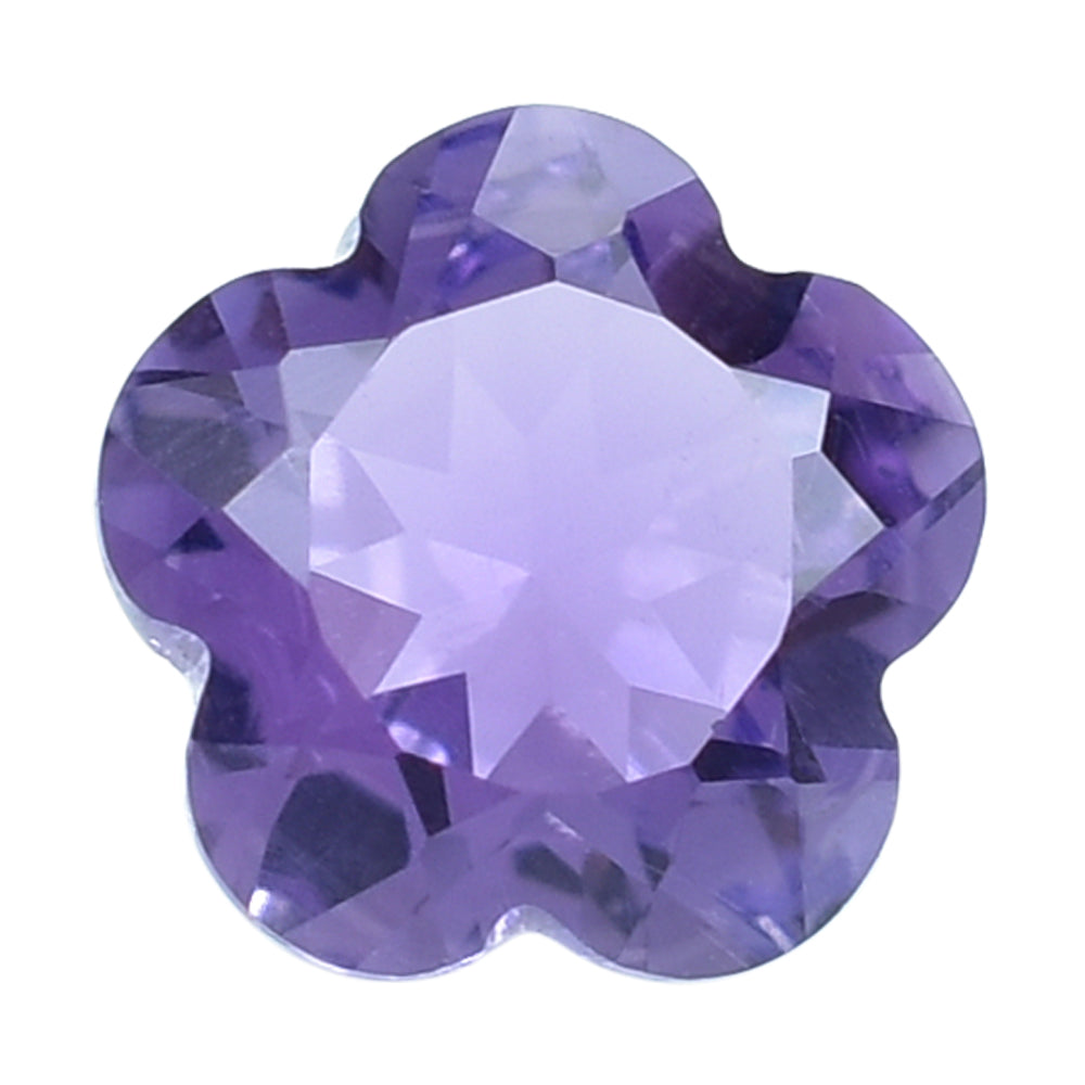 BRAZIL AMETHYST CUT FLOWER 5 LEAF (DARK) 6MM (THICKNESS :-3.60-4.00MM) 0.78 Cts.