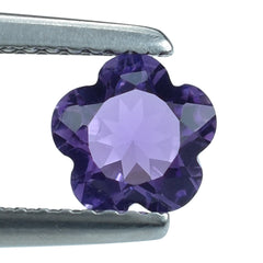 BRAZIL AMETHYST CUT FLOWER 5 LEAF (DARK) 6MM (THICKNESS :-3.60-4.00MM) 0.78 Cts.