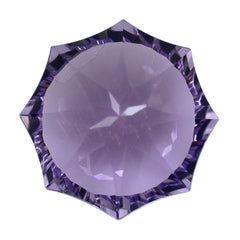 BRAZIL AMETHYST CONCAVE NINETY CUT ROUND (DES#83) 15MM 11.10 Cts.