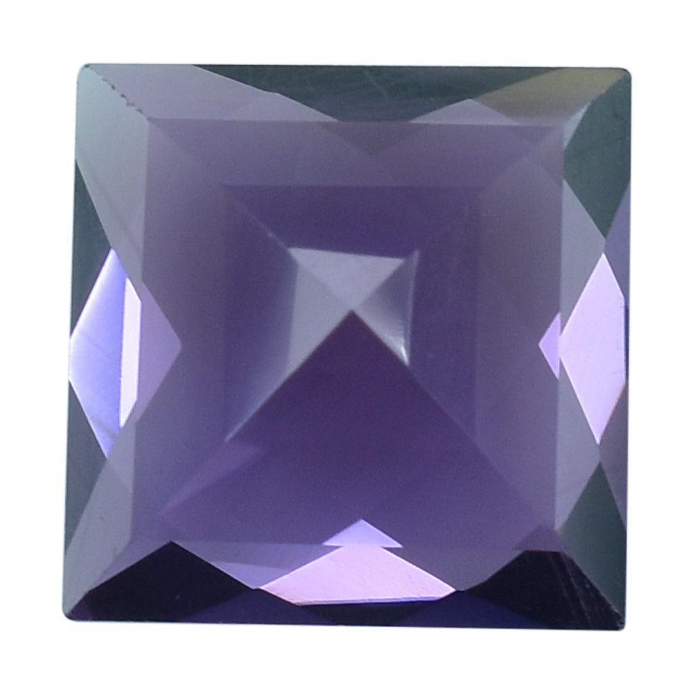 BRAZIL AMETHYST CHECKER CUT SQUARE (DARK) 12MM 7.55 Cts.