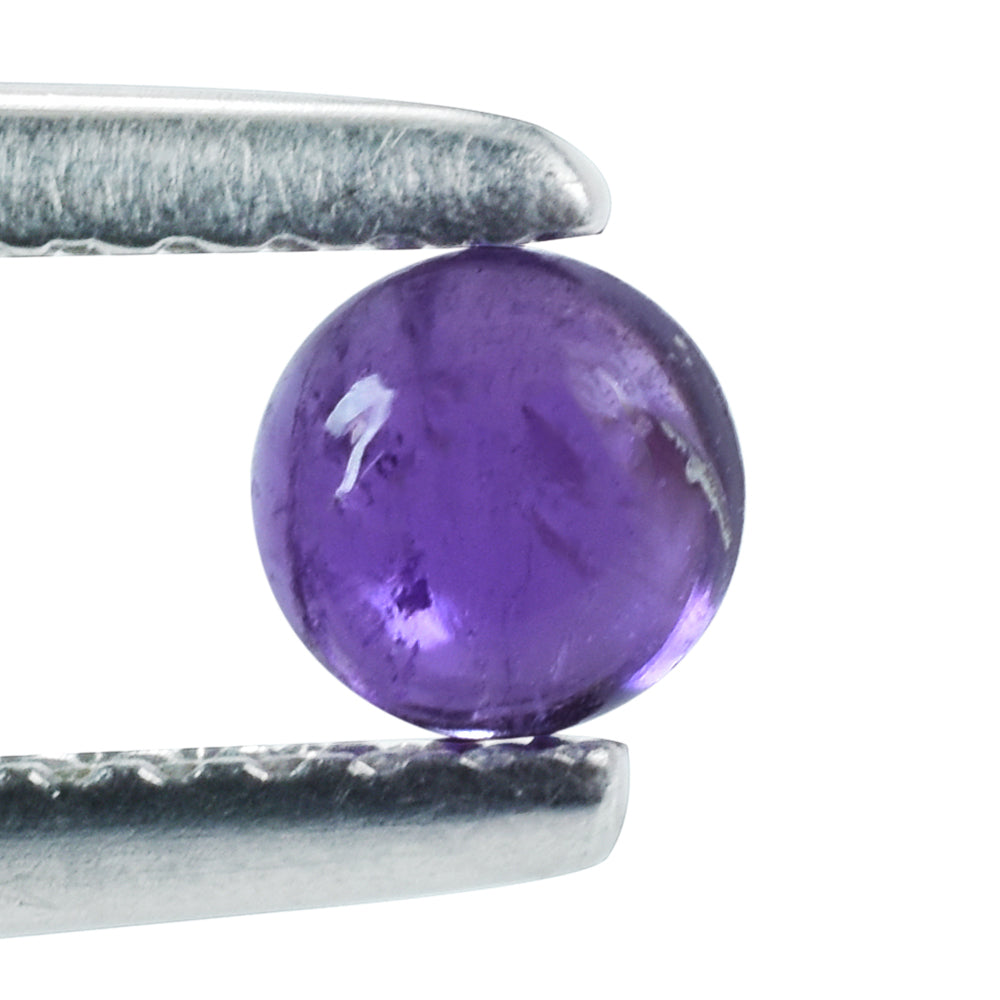 BRAZIL AMETHYST PLAIN ROUND CAB (HI) 4.00X4.00 MM 0.31 Cts.