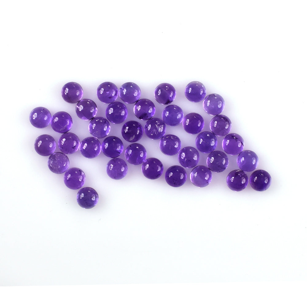BRAZIL AMETHYST PLAIN ROUND CAB (HI) 4.00X4.00 MM 0.31 Cts.