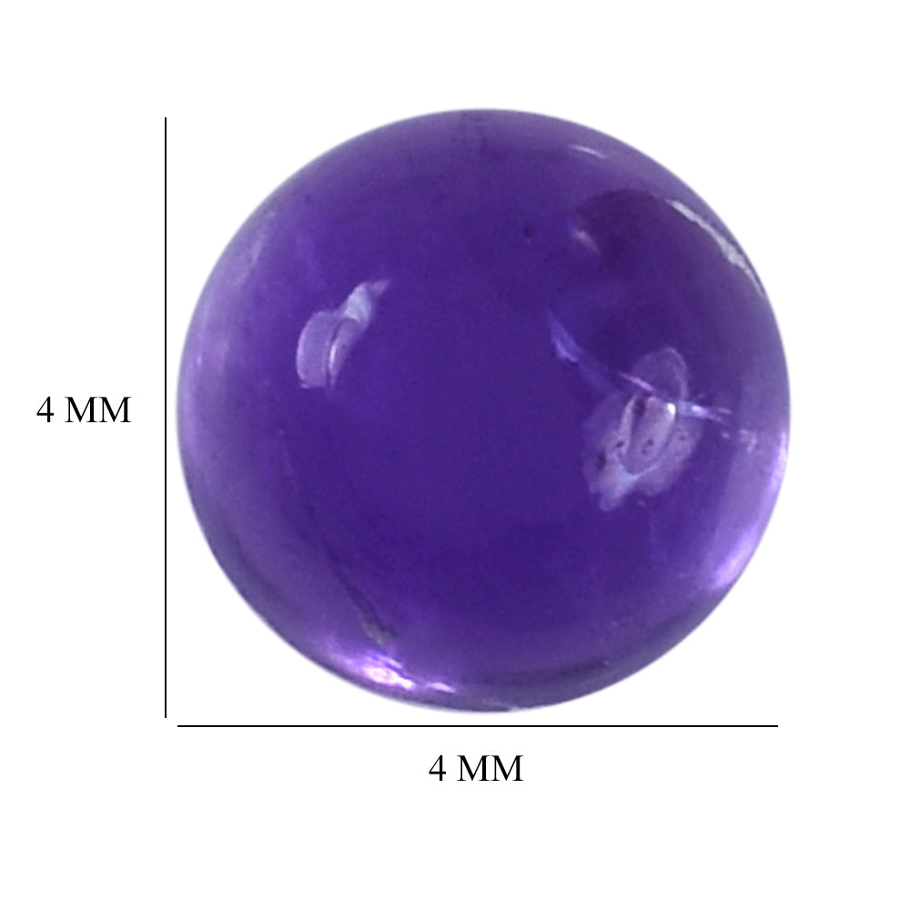 BRAZIL AMETHYST PLAIN ROUND CAB (HI) 4.00X4.00 MM 0.31 Cts.