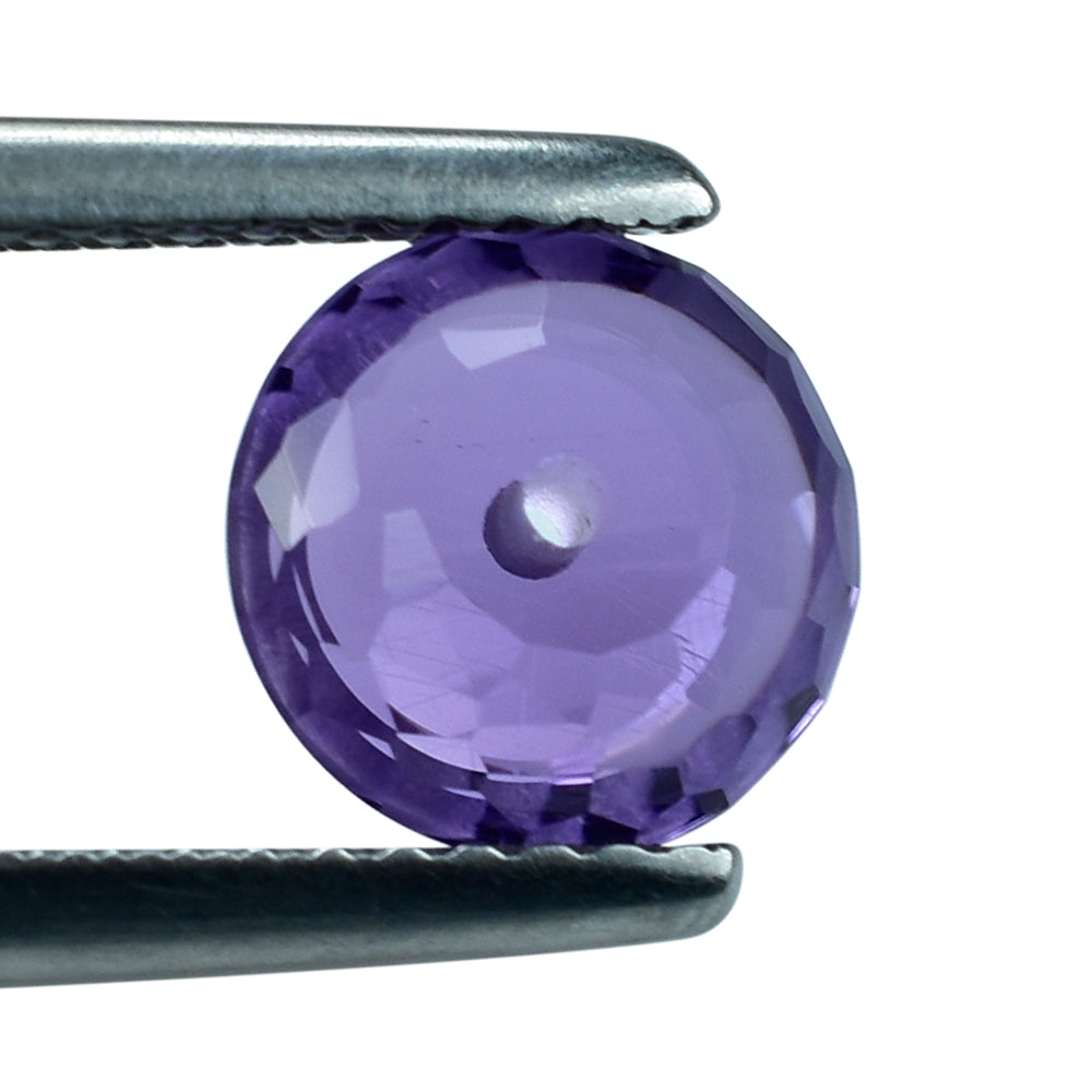 BRAZIL AMETHYST CUT ROUNDEL (DARK) FULL DRILL 7.50X7.50 MM 1.42 Cts.
