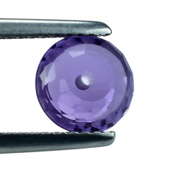 BRAZIL AMETHYST CUT ROUNDEL (DARK) FULL DRILL 7.50X7.50 MM 1.42 Cts.