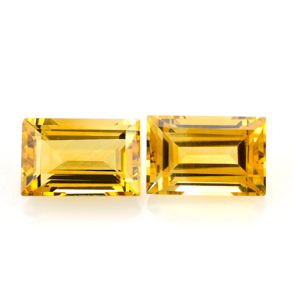 CITRINE CUT BAGUETTES 12X8MM 4.45 Cts.
