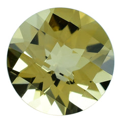 YELLOW CITRINE CHECKER CUT ROUND 12.00MM 5.27 Cts.