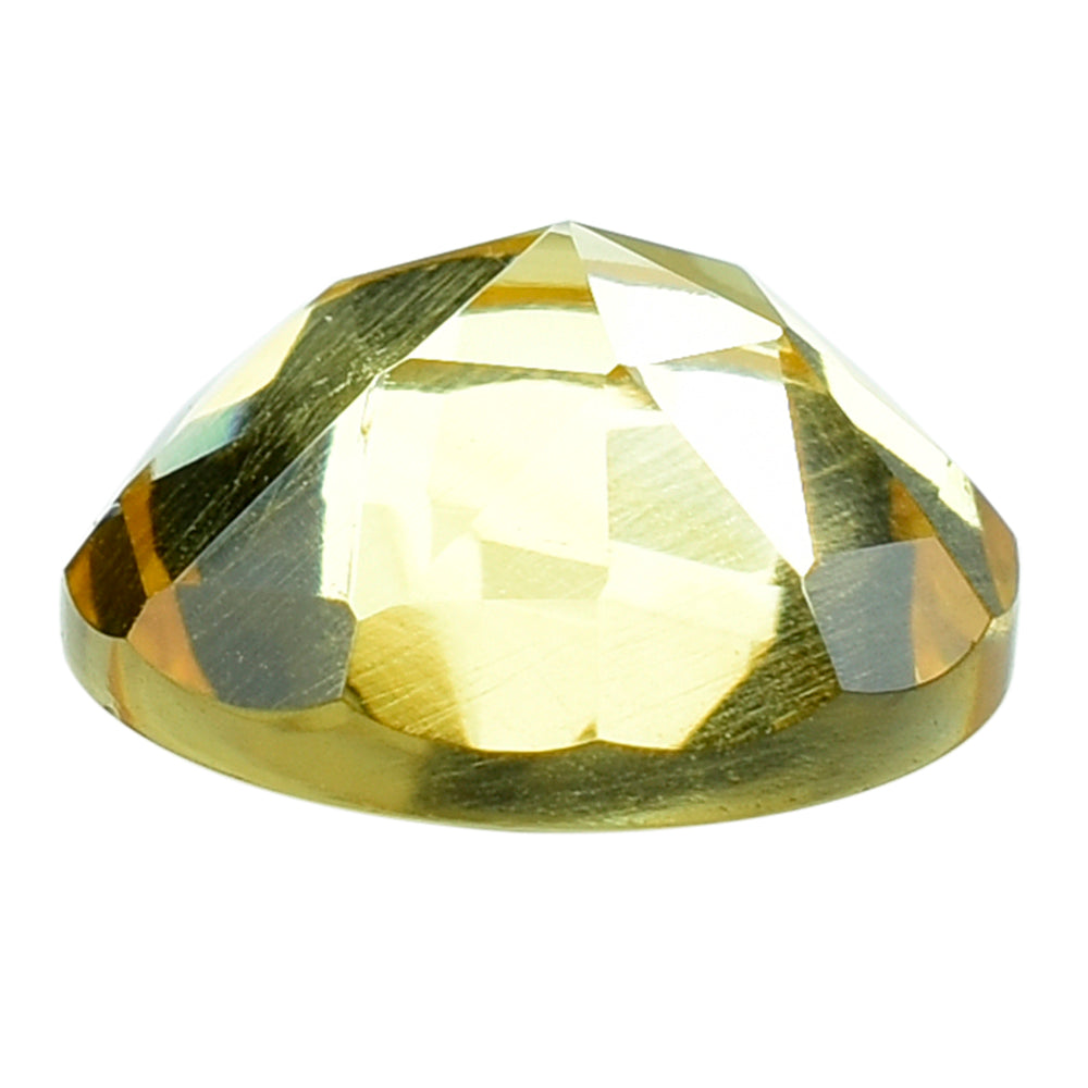 YELLOW CITRINE ROSE CUT ROUND CAB 9.00MM 2.18 Cts.