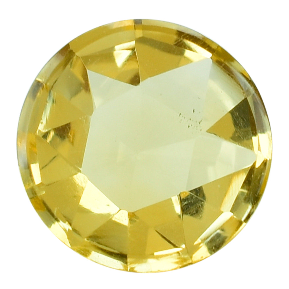 YELLOW CITRINE ROSE CUT ROUND CAB 9.00MM 2.18 Cts.