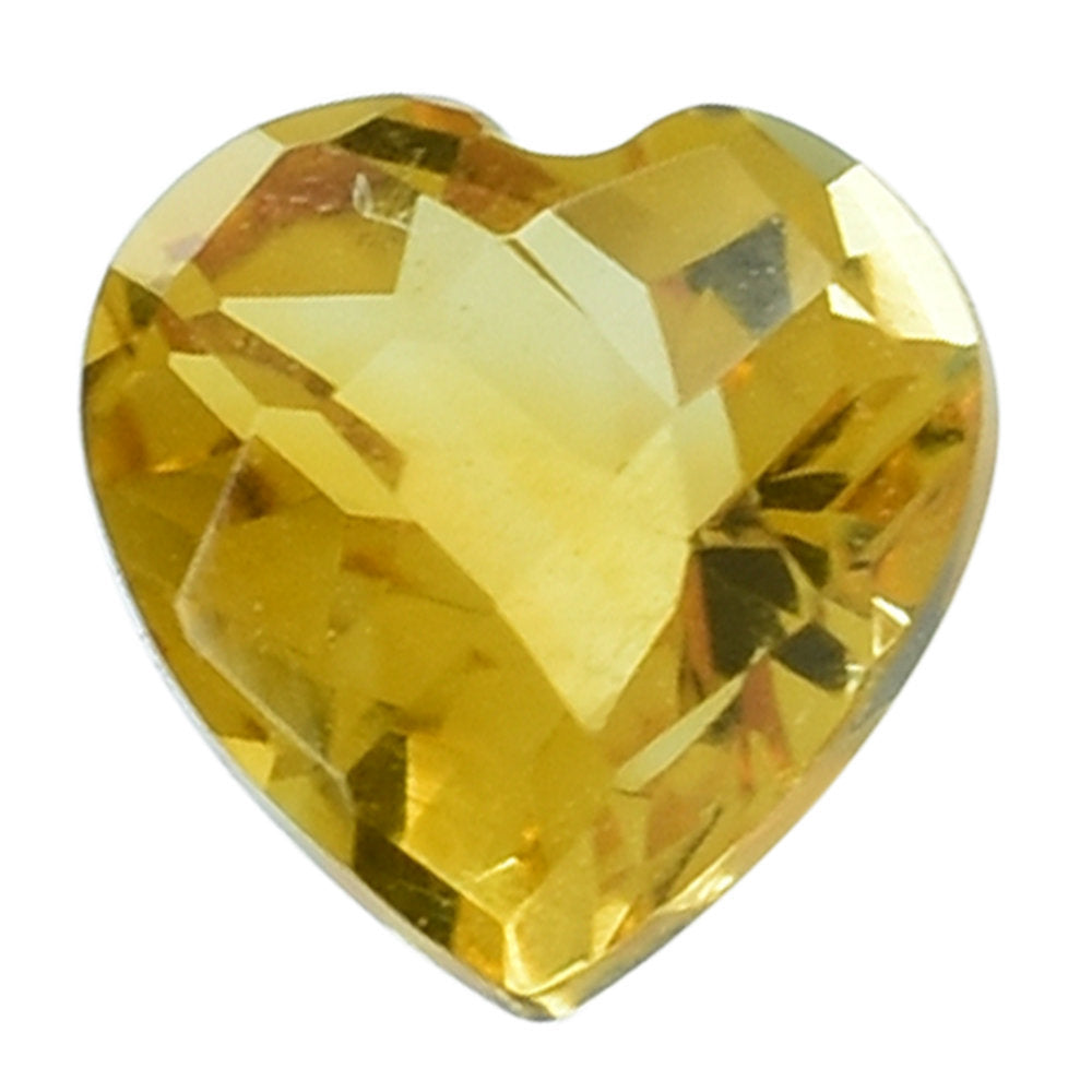 GOLDEN CITRINE CHECKER CUT HEART 5.00MM 0.45 Cts.