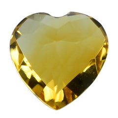 GOLDEN CITRINE CHECKER CUT HEART 5.00MM 0.45 Cts.