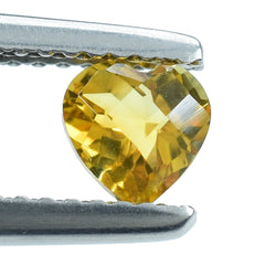 GOLDEN CITRINE CHECKER CUT HEART 5.00MM 0.45 Cts.