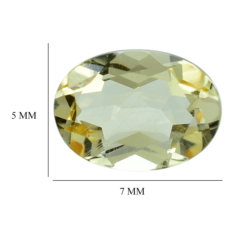 YELLOW CITRINE CUT OVAL 7X5MM 0.75 Cts.