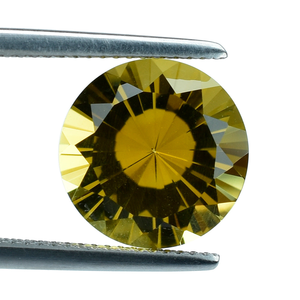 CITRINE DIAMOND CUT ROUND 12.00MM 5.30 Cts.