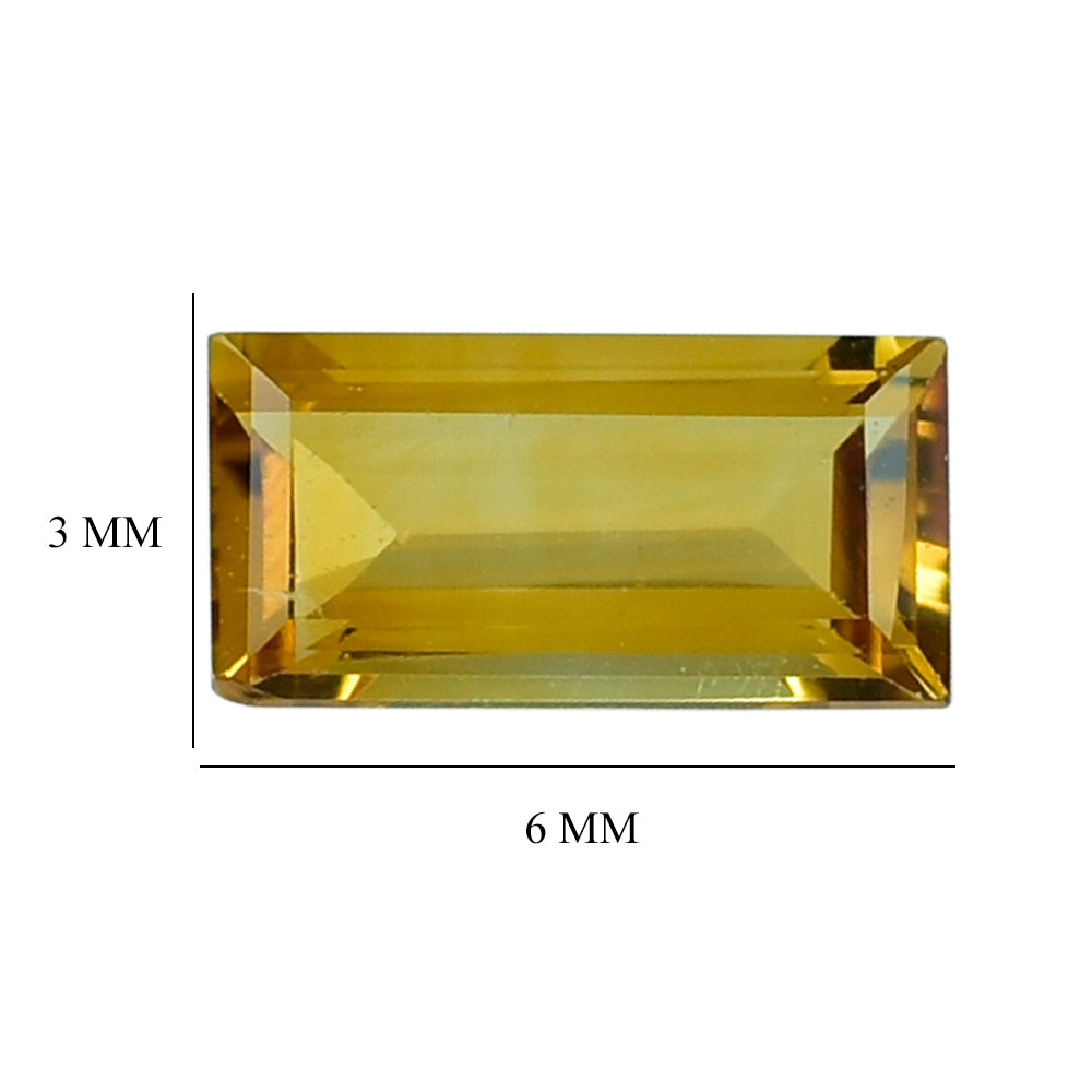 GOLDEN CITRINE CUT BAGUETTE 6X3MM 0.35 Cts.