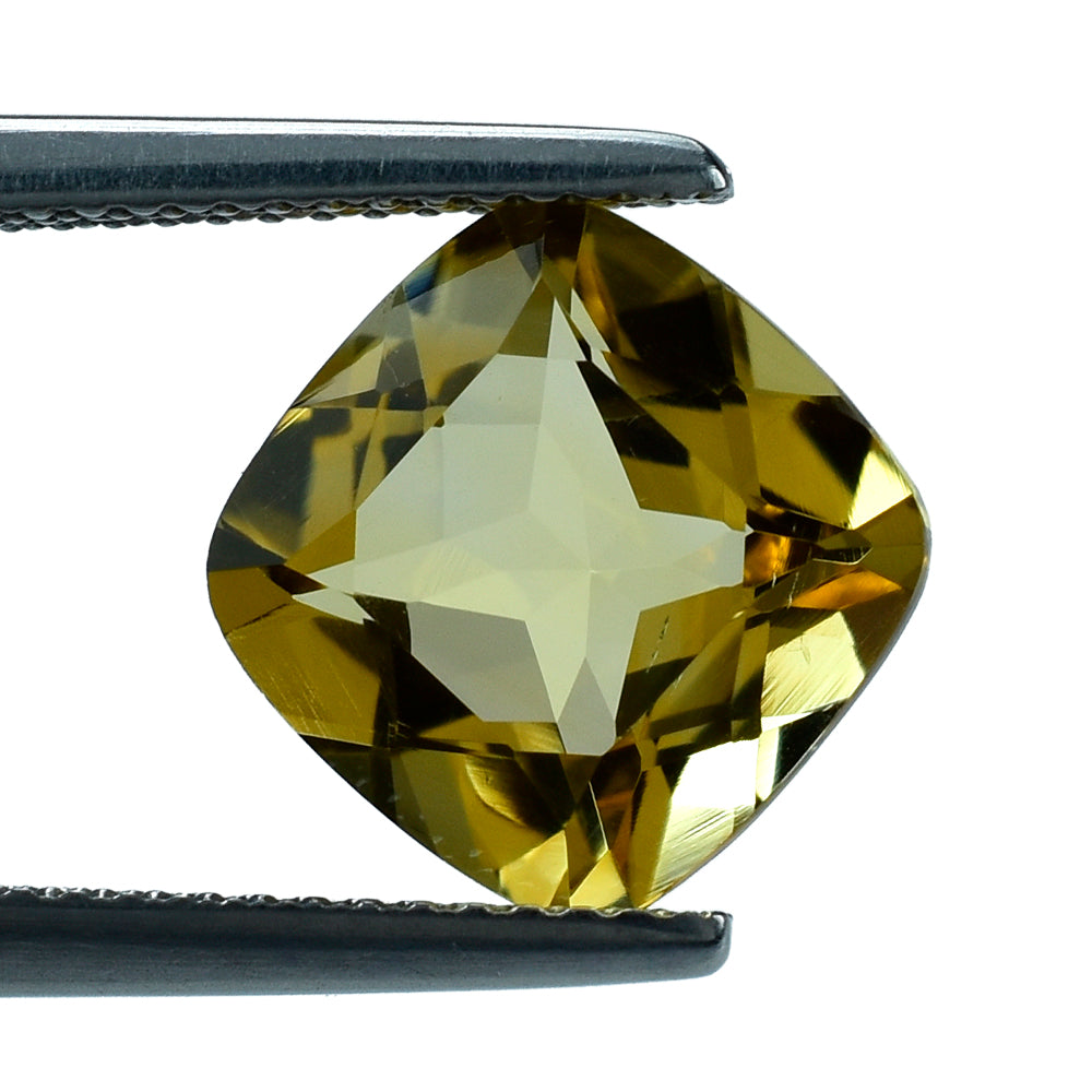 YELLOW CITRINE CUT CUSHION 10.00MM 3.76 Cts.