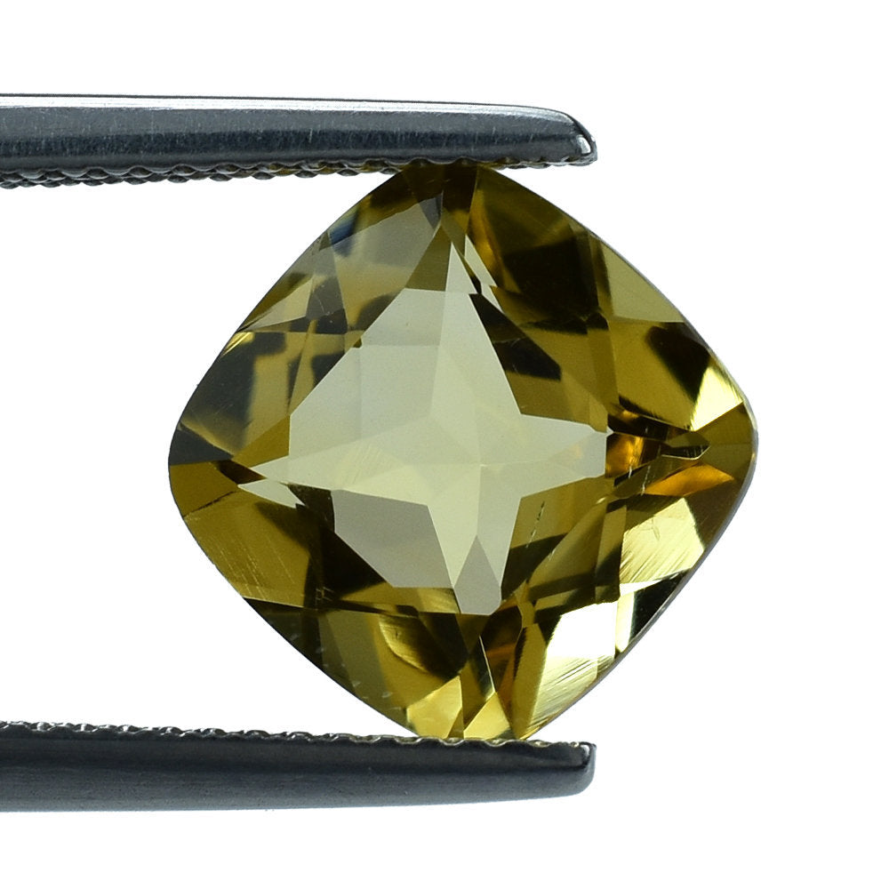 YELLOW CITRINE CUT CUSHION 10.00MM 3.76 Cts.