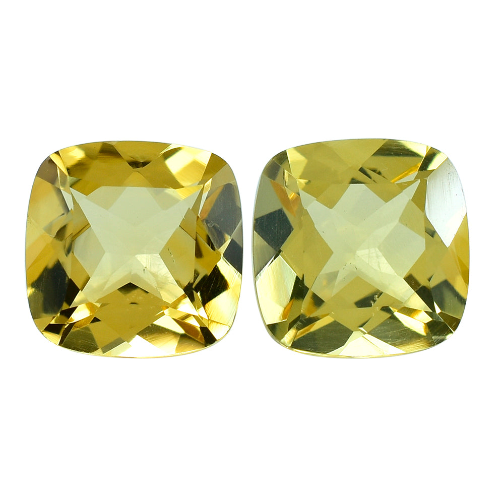 YELLOW CITRINE CUT CUSHION 10.00MM 3.76 Cts.