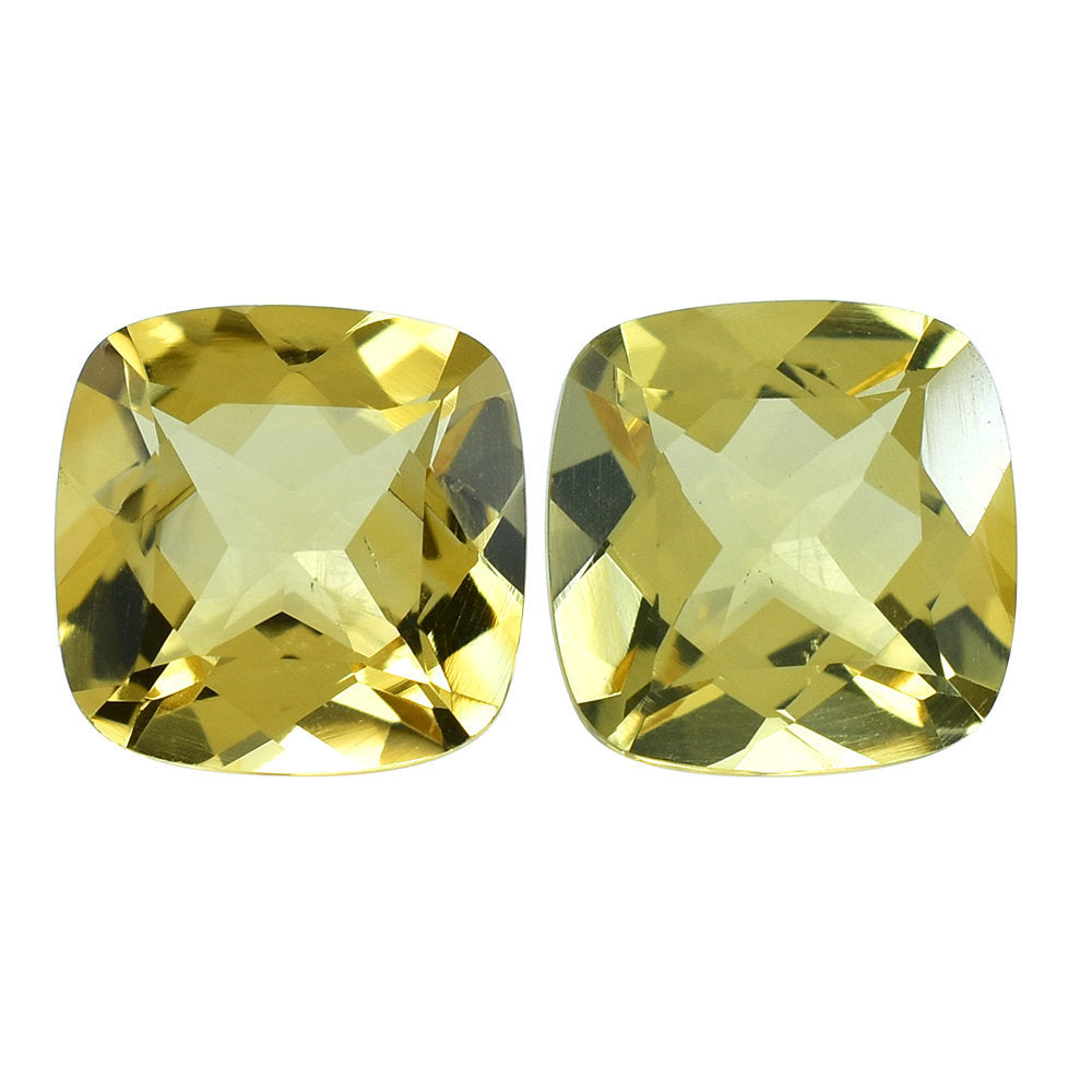 YELLOW CITRINE CUT CUSHION 10.00MM 3.76 Cts.