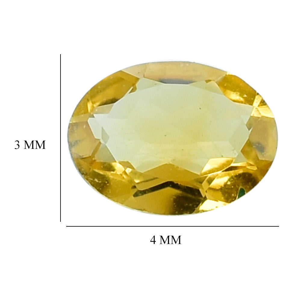 GOLDEN CITRINE CUT OVAL 4X3MM 0.15 Cts.