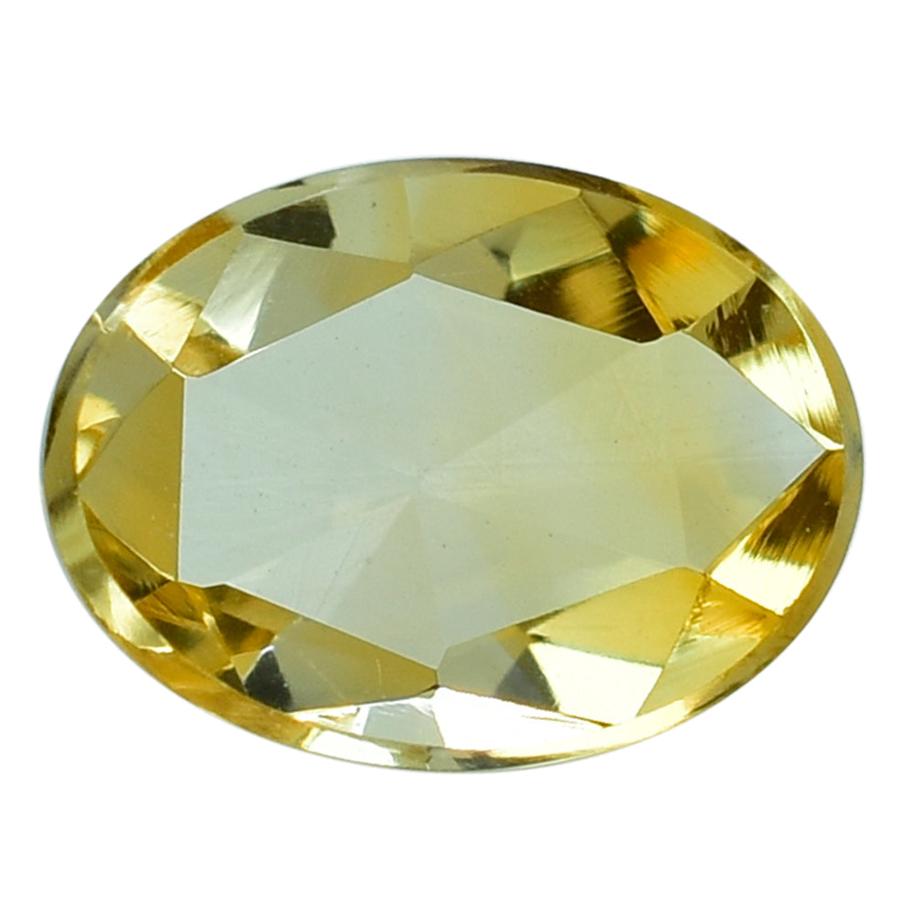 YELLOW CITRINE ROSE CUT OVAL CAB (SI) 8X6MM 1.07 Cts.