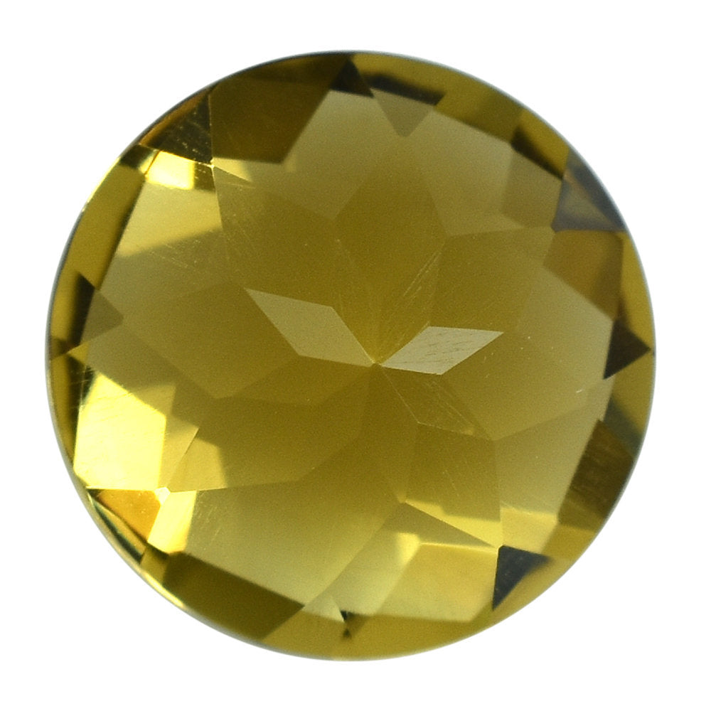 CITRINE CHECKER CUT ROUND 9.00MM 2.42 Cts.