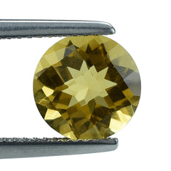 CITRINE CHECKER CUT ROUND 9.00MM 2.42 Cts.