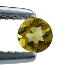 GOLDEN CITRINE CHECKER CUT ROUND (C-1) 4.00MM 0.17 Cts.