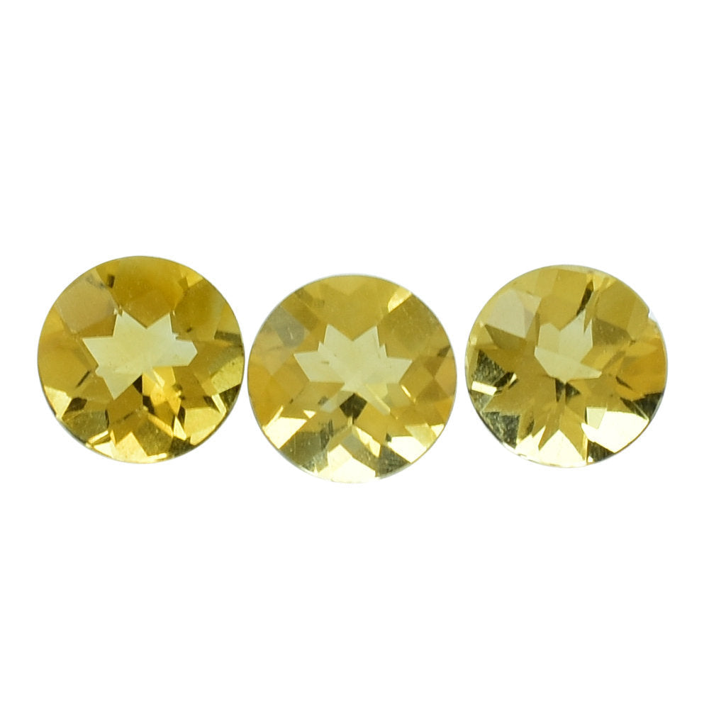 GOLDEN CITRINE CHECKER CUT ROUND (C-1) 4.00MM 0.17 Cts.