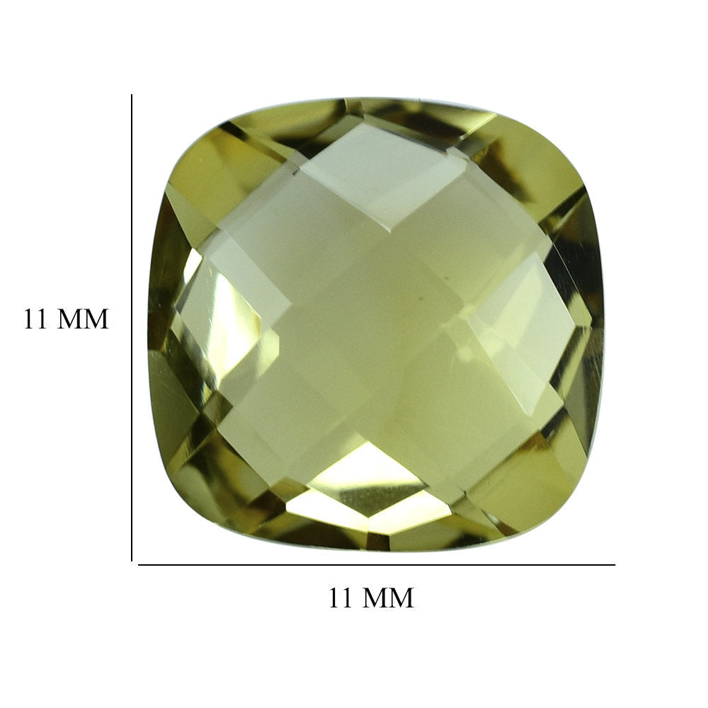 LEMON CITRINE  BRIOLETTE CUSHION 11.00MM 5.25 Cts.