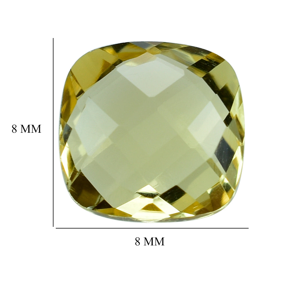 YELLOW CITRINE BRIOLETTE (C-3/CLEAN) CUSHION 8.00MM 2.09 Cts.