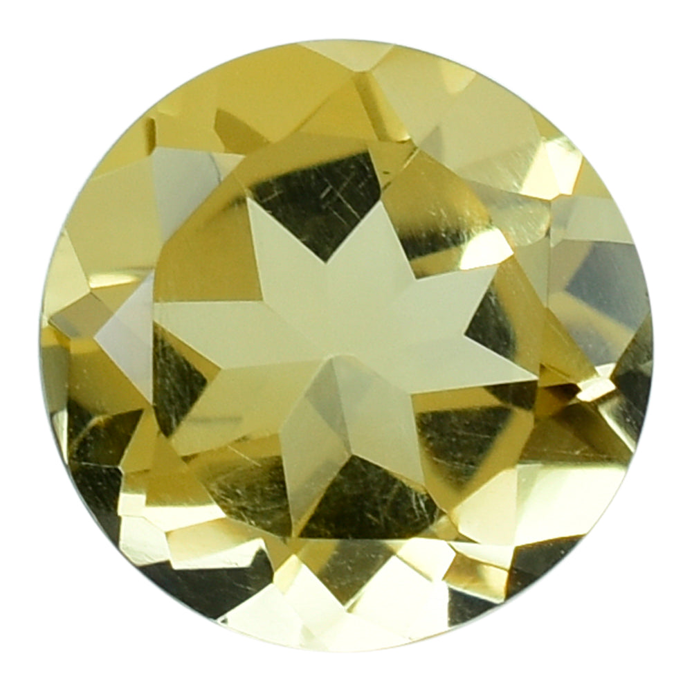 YELLOW CITRINE (LITE YELLOW) CUT ROUND 8.00MM 1.70 Cts.