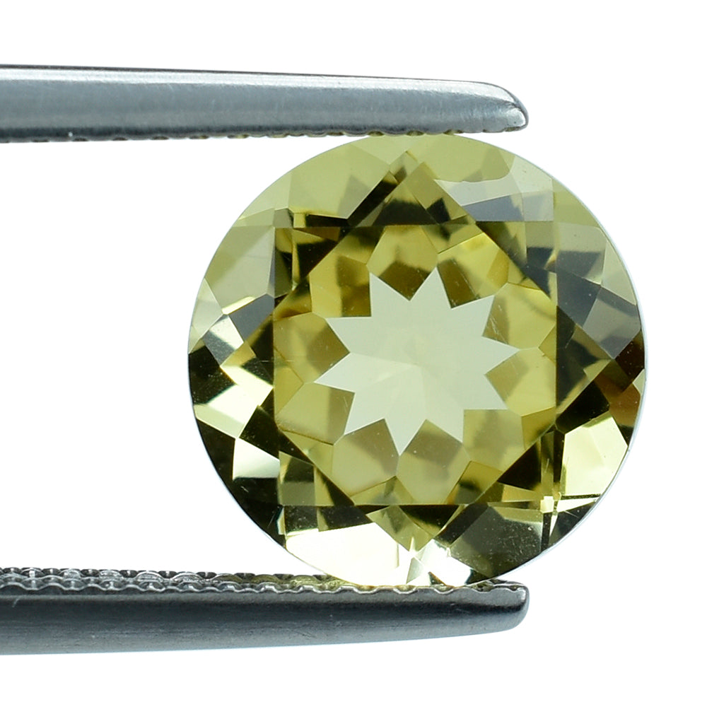 YELLOW CITRINE (LITE YELLOW) CUT ROUND 10.00MM 3.40 Cts.