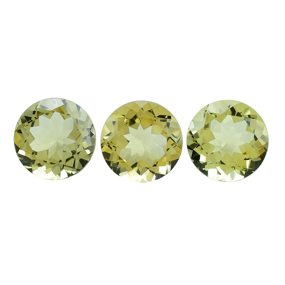 YELLOW CITRINE (LITE YELLOW) CUT ROUND 10.00MM 3.40 Cts.