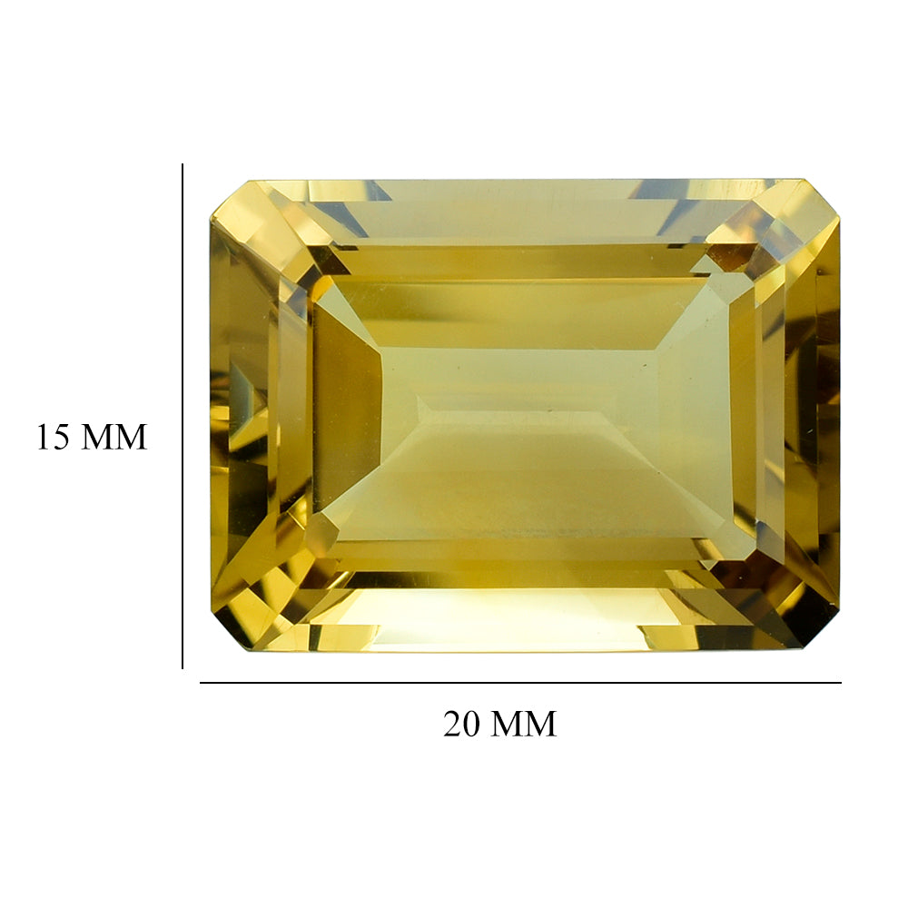 GOLDEN CITRINE CUT OCTAGON 20X15MM 20.48 Cts.
