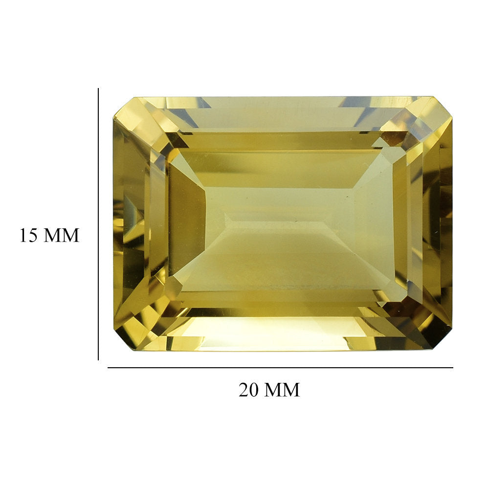 GOLDEN CITRINE CUT OCTAGON 20X15MM 20.48 Cts.