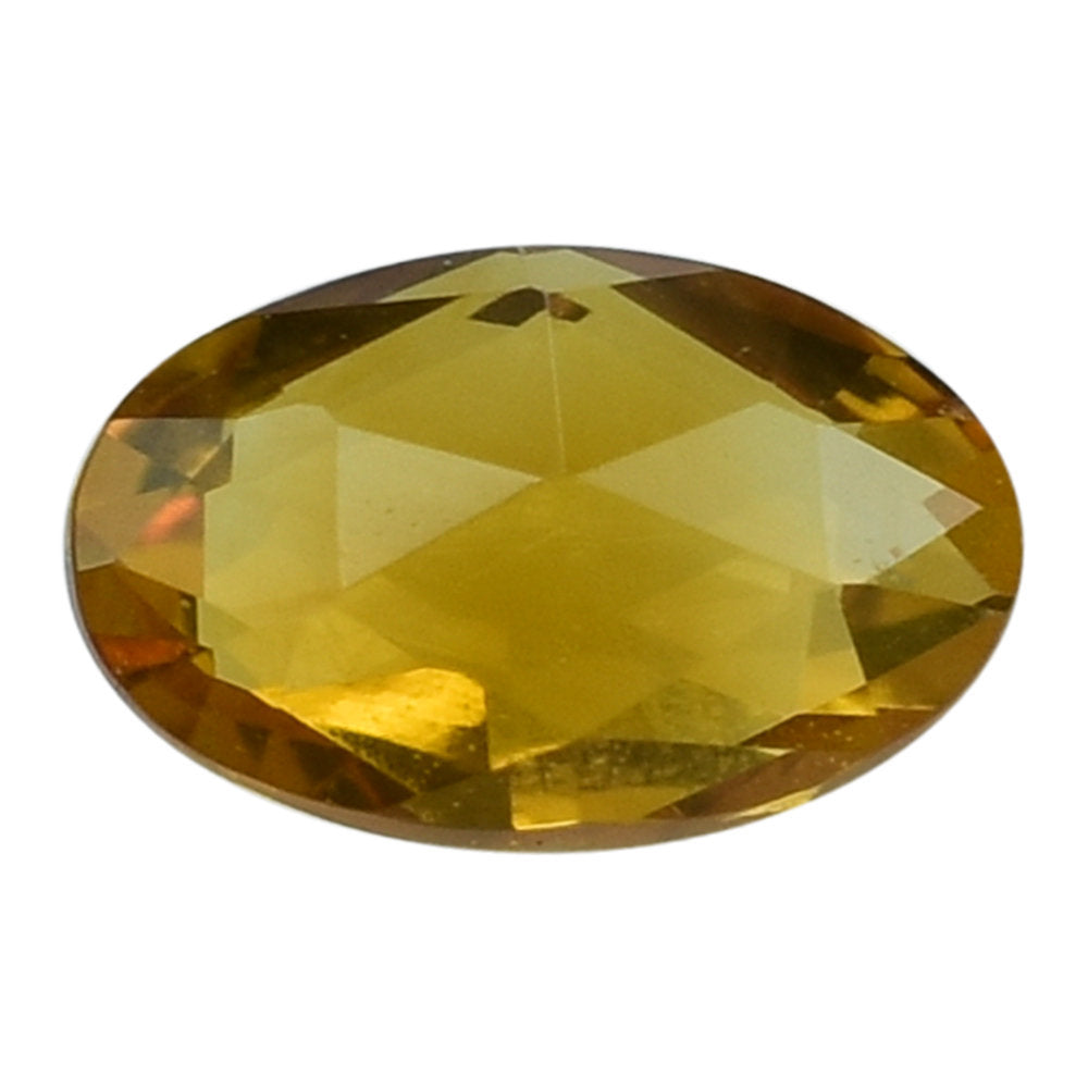 TOP GOLDEN CITRINE ROSE CUT BRIOLETTE OVAL 5X3MM 0.24 Cts.