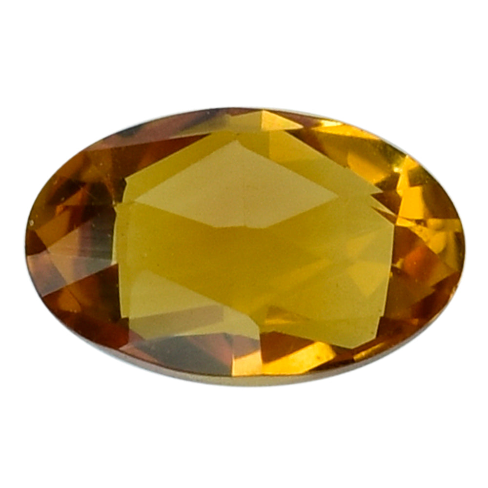 TOP GOLDEN CITRINE ROSE CUT BRIOLETTE OVAL 5X3MM 0.24 Cts.
