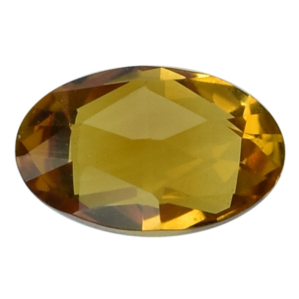 TOP GOLDEN CITRINE ROSE CUT BRIOLETTE OVAL 5X3MM 0.24 Cts.