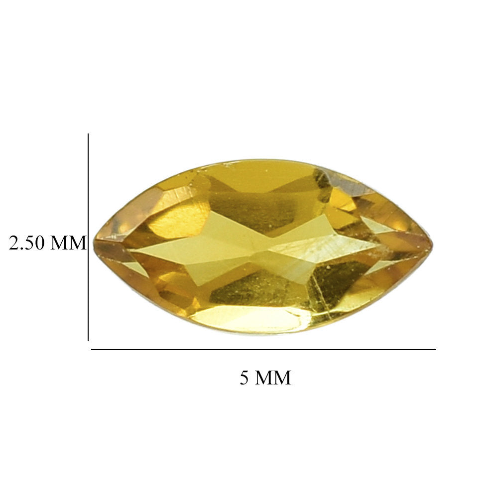 GOLDEN CITRINE (TOP) CUT MARQUISE 5X2.50MM 0.13 Cts.