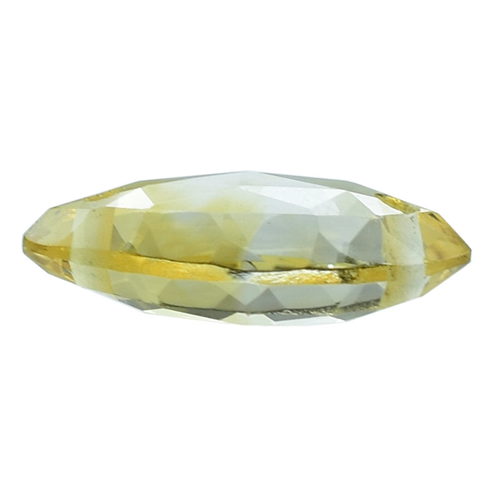 GOLDEN CITRINE ROSE CUT BRIOLETTE MARQUISE WITH (TWO FULL DRILL) 16X8MM 3.78 Cts.