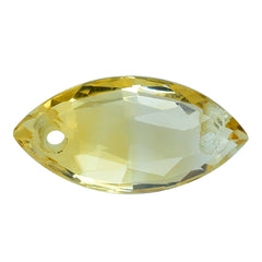 GOLDEN CITRINE ROSE CUT BRIOLETTE MARQUISE WITH (TWO FULL DRILL) 16X8MM 3.78 Cts.
