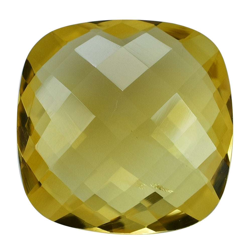 GOLDEN CITRINE BRIOLETTE CUSHION 16.00MM 12.11 Cts.