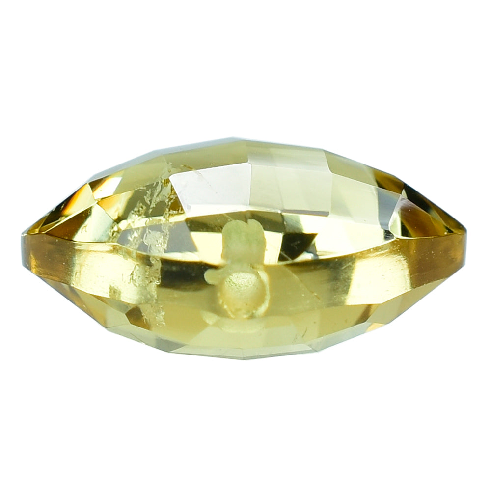 YELLOW CITRINE BRIOLETTE CUSHION (HALF DRILL) (SI) 10MM 4.10 Cts.