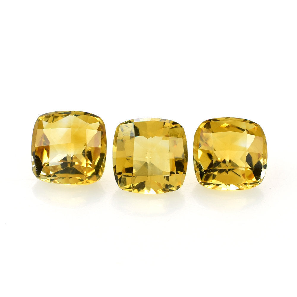 CITRINE CHESS CUT CUSHION 8MM 2.24 Cts.