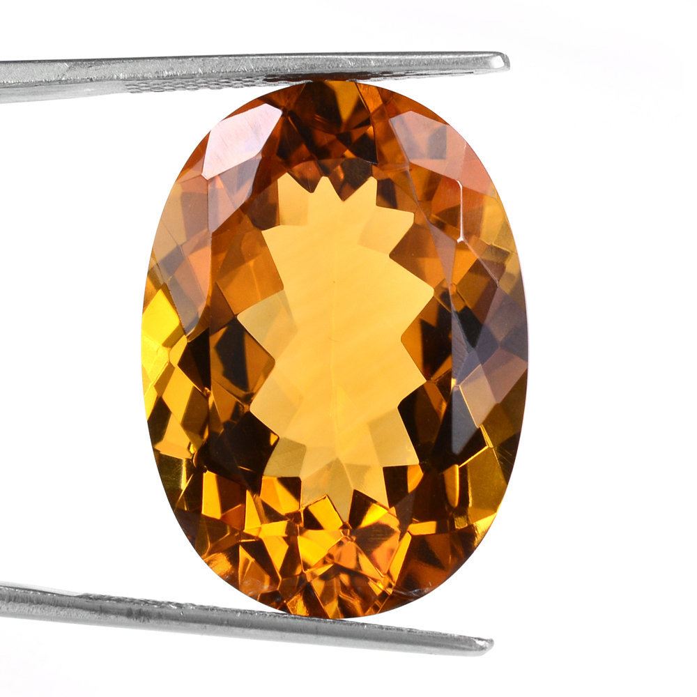 GOLDEN CITRINE CUT OVAL (SUPER EXTRA) 25X18MM 28.70 Cts.