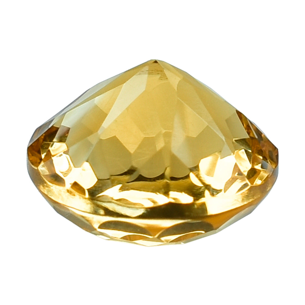 CITRINE (GOLDEN) GALAXY CUT DOME ROUND (DES#86) (C-2) 10MM 3.85 Cts.