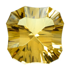 CITRINE (GOLDEN) CONCAVE NINETY CUT CUSHION (DES#22) (C-2) 12MM 5.30 Cts.