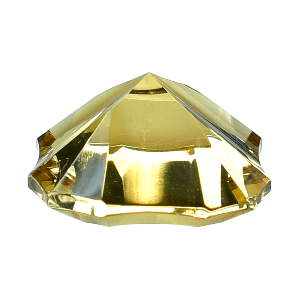 CITRINE (GOLDEN) CONCAVE NINETY CUT CUSHION (DES#22) (C-2) 12MM 5.30 Cts.
